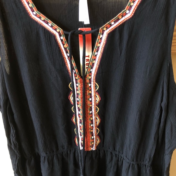 True Destiny Embroidered Cold Shoulder Dress - Picture 5 of 7